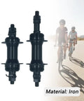 Black 36 hole front and rear disc brake wheel hub hollow shaft kit for mountain bikes 6 bolt disc through shaft compatible