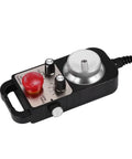 Pendant Handwheel With E Stop Button For DDCS V3 1 Motion Controller In Router Milling Machines, black and silver with red E-stop