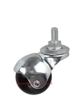 One Piece 0.5 Inch Nylon Caster Wheel For Furniture With Spherical Design, 8mm Or 10mm Stem, Quiet TPR Roller For Coffee Table