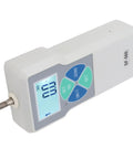 Portable Digital Force Gauge SF-500 Push Pull Tester Meter For Tension And Compression Testing, angled view with threaded probe