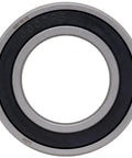 Close-up of a single 10 Pack Deep Groove Radial Ball Bearings 6007-2RS with double rubber seals, showing C3 clearance, perfect for DIY projects.
