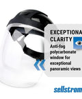 DP4 Face Shield With Lightweight Build, High Impact Crown And Ratchet Headgear For Grinding And Cutting, ANSI Z87.1 Approved Anti Fog Polycarbonate Window, Ideal For Home, Workshop, Construction And Metalworking Protective Gear