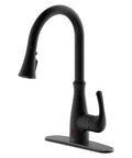 Touchless Kitchen Faucet With Pull-Down Sprayer In Matte Black, Hands-Free Motion Sensor, High Arc Design, Low Single Handle