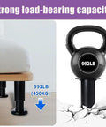 Adjustable Metal Furniture Legs Set Four Pack 5 To 7 Inches Height Heavy Duty Replacement Feet For Sofa Couch Cabinet Dresser Black No Sweat Install With Screws showing load capacity