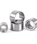 Heavy Duty Chrome Steel Bearing Sleeves Drop Dead Simple Bushings Built Like A Tank For Hefty Loads Quick Swap Fix For Industrial Gear And Wheels - Set of four chrome steel sleeves in varying sizes.
