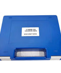 Big League Portable Wood Density Meter Delivering Plus Minus 0.01 G Cm Cubic Precision With No Sweat Calibration And Quick Average Calculation Setup For Lumber Contractors Measuring Heavy Timber On Site in a blue carrying case.