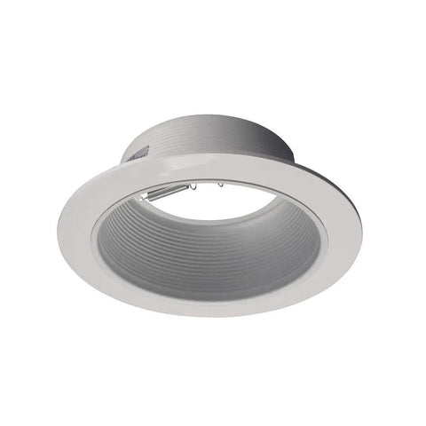 Six Inch White Recessed Lighting Baffle Trim Fits Standard Six Inch Housings Slick Glare Control No Fuss Spring Clip Installation