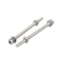 DIY Ready Pan Head Screw Bolt Nut Washer Kit M3 Set With 20 Full Sets For Batch Assembly Ideal For Quick Fixes Unified M3 Threads Multiple Length Options Integrated Matching Parts In One Color, silver M3 screw bolts with nuts and washers