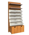 Boss Level Heavy Duty Seven Tier Metal Wire Shelving With Durable Wood Boards, featuring adjustable shelves and storage bins.