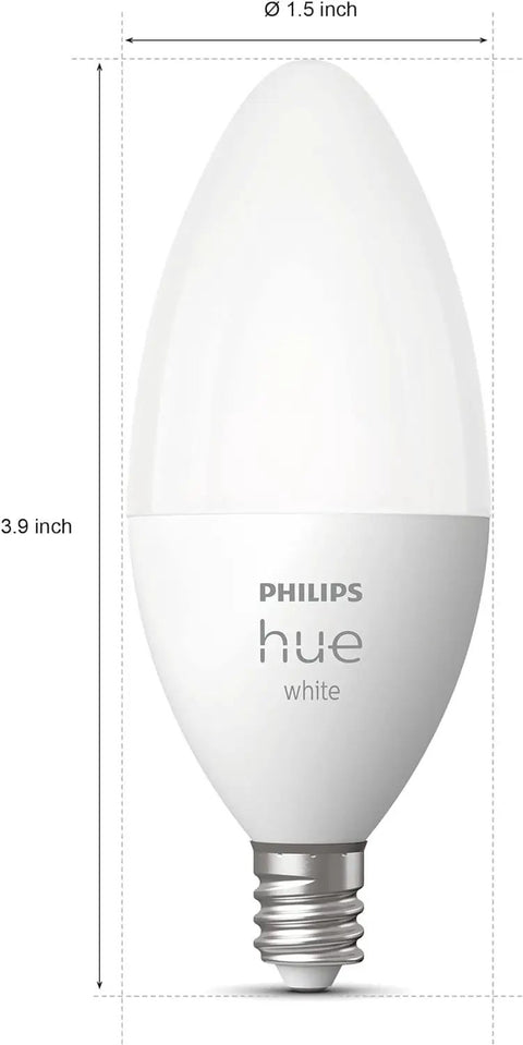 Smart Candle LED Bulb 40W Equivalent B39, 2 Pack, Soft Warm White 2700K, E12 Base displayed vertically