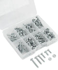182 Piece Zinc Plated Machine Screws And Nuts Assortment Kit With Storage Case for DIY and home repairs
