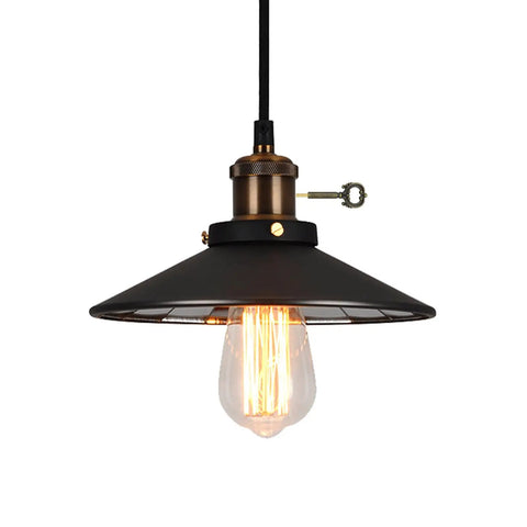 2 Pack Solid Brass Lamp Switch Knobs Retro Key Style Turn Handles Universal Fit Badass Bronze Light Controls Hella Durable pendant lamp with vintage-style bulb.