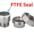 3 Inch BSPT Male Socket Union Coupler for 304 Stainless Steel Pipe Fittings with PTFE Seal, Beefy Heavy Duty Connector