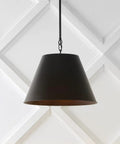 Oil Rubbed Bronze Industrial Farmhouse Pendant Light With Metal Shade, Adjustable Hanging Fixture For Kitchen Island in white room.