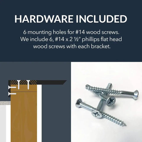 Hidden Countertop L Bracket For Overhang Support Beefy Heavy Duty Steel Granite Countertop Bracket hardware and screws