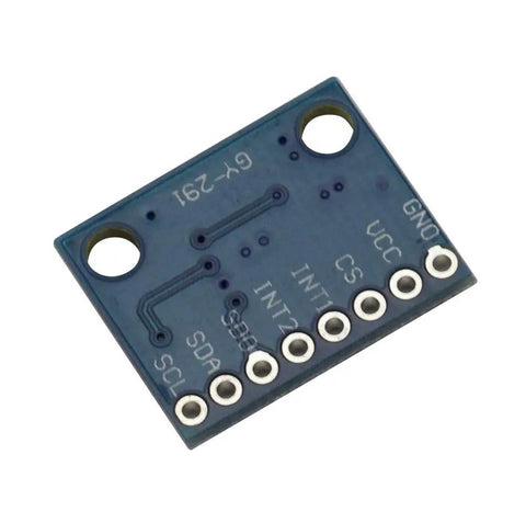Two Pack ADXL345 Digital 3 Axis Accelerometer Tilt Module With I2C And SPI Ultra Low Power For Arduino Makers 3 5 Volt Compact 20 By 15 Millimeter Pin Headers Included Gravity Sensor blue PCB with pin headers