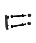 Super Slick Zero U Cable Management For 19 Inch Server Racks tool-free setup components with black mounting rods and connectors.