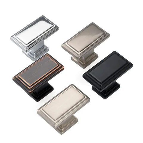 Oil Rubbed Bronze Cabinet Knobs 10 Pack Rectangular Single Hole Pulls For Cabinets Drawers Dresser Cupboard Bedroom Closet Bathroom K07 Heavy Duty Solid Metal Construction Easy To Install Hardware Set For Humid Environments in various finishes