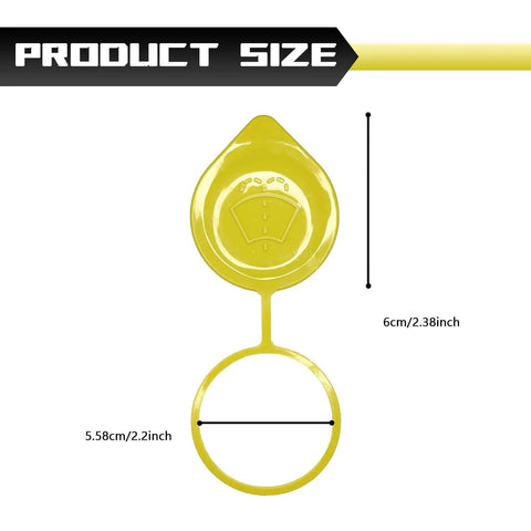 Yellow Windshield Washer Fluid Cap Replacement For Subaru Crosstrek Forester Impreza WRX Wiper Reservoir Cover Easy Install Durable Plastic