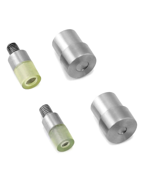 Beefy Pro Grade Manual Press Tool Kit With 6mm And 9mm Rivet Dies, Dual Pair, Steel Construction, Easy Install, M6 And M9 Threaded Tops