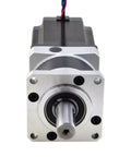 Front view of Nema 23 Stepper Motor 76.5mm With 10:1 MG Series Planetary Gearbox, 30 Arcmin Backlash, Built In Shaft Coupling