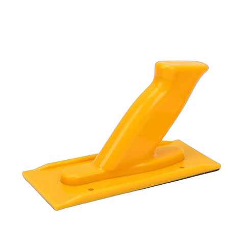 Rock Solid Two Piece Table Saw Push Stick And Router Push Block Kit featuring textured yellow ABS plastic for woodworking.