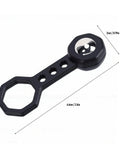 Eujgoov Magnetic Stud Finder 2 Pack Handheld Wall Metal Detector with Compact Portable Design for Hanging Mirror (Black) side view with dimensions.
