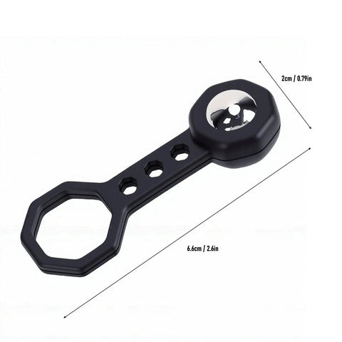 Eujgoov Magnetic Stud Finder 2 Pack Handheld Wall Metal Detector with Compact Portable Design for Hanging Mirror (Black) side view with dimensions.