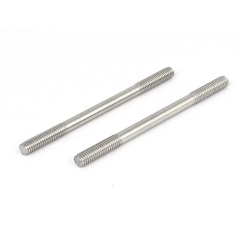 M6 Double End Threaded Studs 304 Stainless Steel Hardware Fasteners 10 Pack shown in close-up view, showcasing durable construction and threading.
