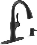 Alma Pull-Down Kitchen Faucet With Touch-Control Dual-Function Sprayer And Sweep Spray Magnetic Docking DockNetik in black finish