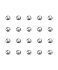 Bulk 800 Pack 2mm G200 Precision Bearing Balls In 201 Stainless Steel For Budget-Friendly, High-Durability Projects; Smooth Finish, Ideal For Small Motors, Robotics, DIY Kits, And Mechanical Applications. 2mm stainless steel bearing balls arranged in a grid