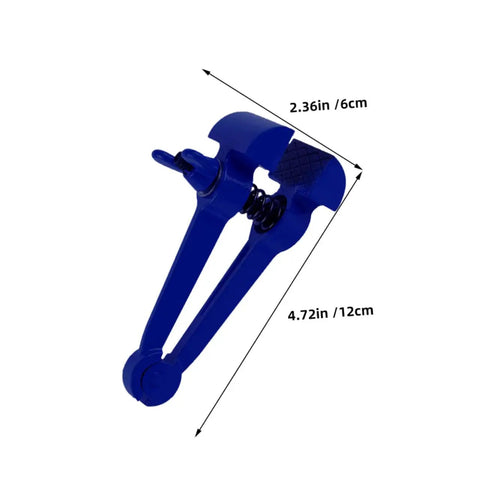 Heavy Duty 4.72 Inch Hand Clamp Vise For Woodworking And Metalworking Portable Steel With Fastening Knob And Slip Resistant Grip For Pro Grade Hold And Ideal For Home Shop Use With Precise Project Finishes, blue, 4.72in