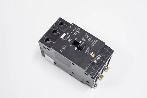 100 Amp 480Y277V 3 Pole Mini Circuit Breaker New Surplus EDB34100 18K AIC top view black industrial panel