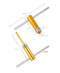 Bottom Bracket Thread Repair Tool Set With Tapper Thread Chaser Tapping And Facing Tools For Cleaning Damaged Threads And Reducing Cross Threading Pro Grade For Workshop Service And Bike Build Maintenance, 260mm and 220mm handles