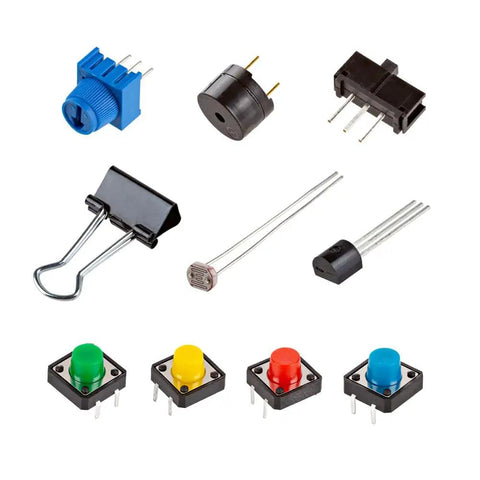 MicroPython Inventor Kit With RP2350 IoT RedBoard For Makers 5 Guided Projects And 16 Circuits With OLED Display Motors Sensors Robot Build And A Solderless STEM Kit For Hands On Learning, assorted components