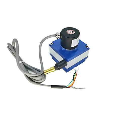 CESI S2000P 2000mm Linear Motion Transducer With 6 Digit Counter Display HB961 Built To Last Industrial Grade Precision Sensor For Ultra Accurate Travel Feedback, blue unit with cable
