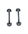 Mini Cabinet Hardware Handle Pulls Black Finish 2 Inch Hole Centers 50mm With Two Mounting Holes Zinc Alloy Pack Of 16 Screws Included