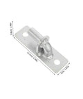 Heavy Duty Wall Mount Gate Hinge Set Featuring Four Galvanized Iron Plates For Smooth As Butter Swinging Barn Doors And Outdoor Fences Comes With All Necessary Screws For Hassle Free Setup side view of galvanized iron hinge