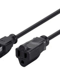 6Ft 16AWG Power Extension Cord Cable SJT 16/3C NEMA 5 15P To NEMA 5 15R 13A 125V Black Heavy Duty Extension Cord For Home Office And Studio Gear Plug In