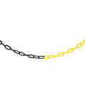 Hardcore 6 Pack Safety Bollards With Fillable Base And Interlocking Chains High Visibility black and yellow linking chain.
