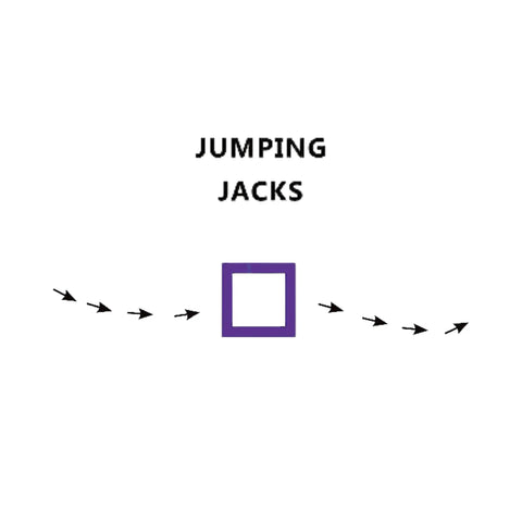 Jumping Jacks decal for Sensory Hallway Decal Floor And Wall Pack With Nine Sets To Help Kids Move And Focus Get The Wiggles Out ADHD Friendly Movement Path For Home Or Therapy.