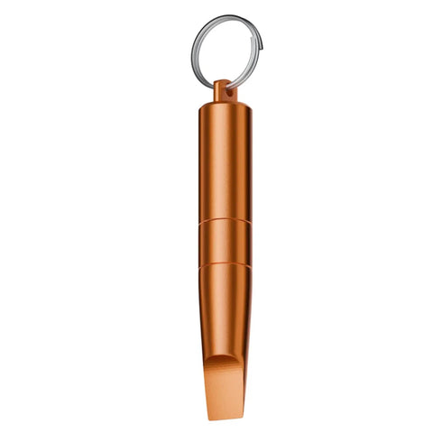 All In One Portable Multitool With Package Cutter And Phone Ejector Pin with brushed metal finish and keyring attachment