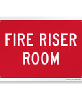 Fire Riser Room Aluminum Sign 7x10 Durable 40 Mil No Rust Heavy Duty Indoor Outdoor With Four Corner Mount Holes Easy Install