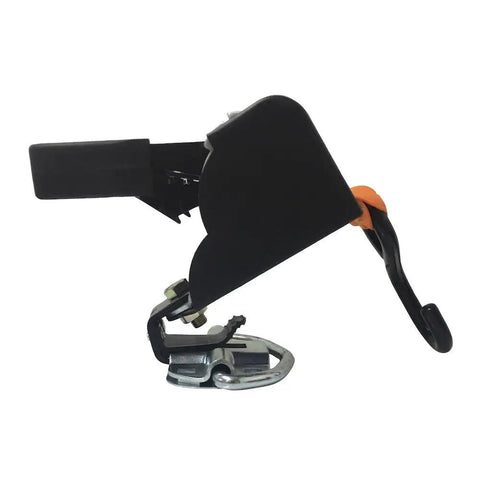 Side view of Heavy Duty 6 Foot Retractable Ratchet Tie Down Straps 2 Pack With 3000 Lb Break Strength And 1000 Lb Working Load Limit