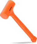 4 Lb Neon Orange Dead Blow Hammer with Unibody Molded Construction, Beefed Up Checkered Grip, Spark and Rebound Resistant