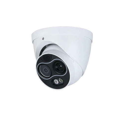 Thermal And Visible Dual Channel Mini Turret AI IP Camera With Temperature Measurement And Dual Image Fusion 4MP IPC-TPC124X AI T S2