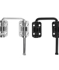 ZOMMRFVG 1Set Non Perforated chrome and black door bolts for secure closure, suitable for wood or PVC fences.