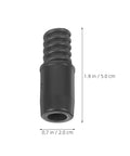 Solid Black Plastic Threaded Handle Tip Adapters For Brooms and Mops Fix Broken Ends Secure Rivet Install Heavy Duty Cleaning Tool Repair Kit 1.9 in