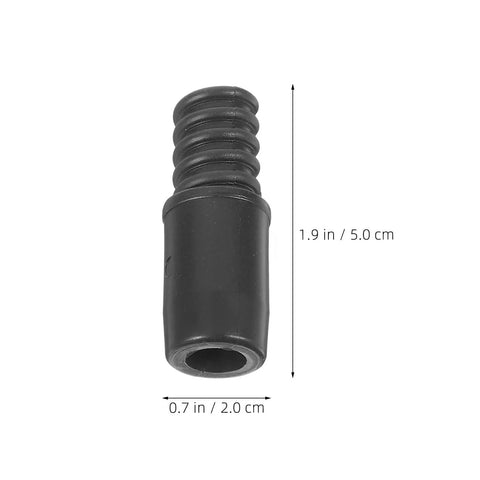 Solid Black Plastic Threaded Handle Tip Adapters For Brooms and Mops Fix Broken Ends Secure Rivet Install Heavy Duty Cleaning Tool Repair Kit 1.9 in