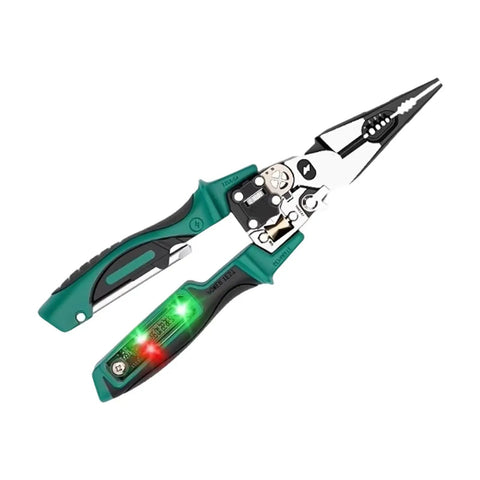 Heavy Duty Multifunction Wire Stripper And Electrical Crimper With Voltage Meter Rustproof Steel Frame Ergonomic Rubber Handles Makes Diy Wiring Totally No Sweat.